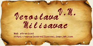 Veroslava Milisavac vizit kartica